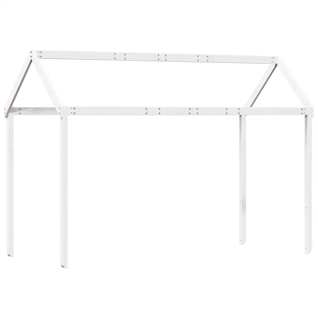 Letto a Castello con Tetto Bianco 90x200 cm in Legno di Pino 3282117