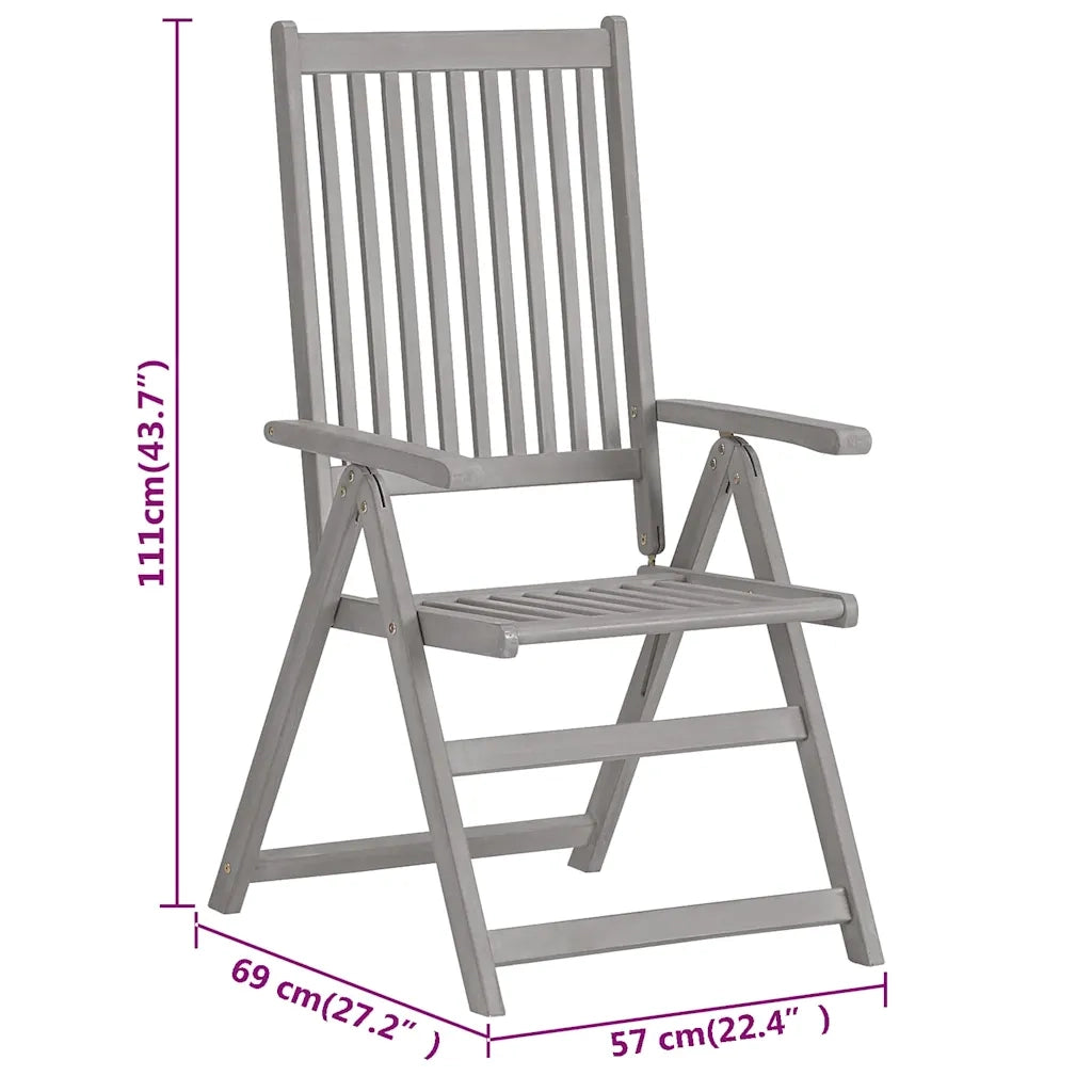 Set da Pranzo per Giardino 7 pz in Legno Massello di Acacia cod mxl 39487