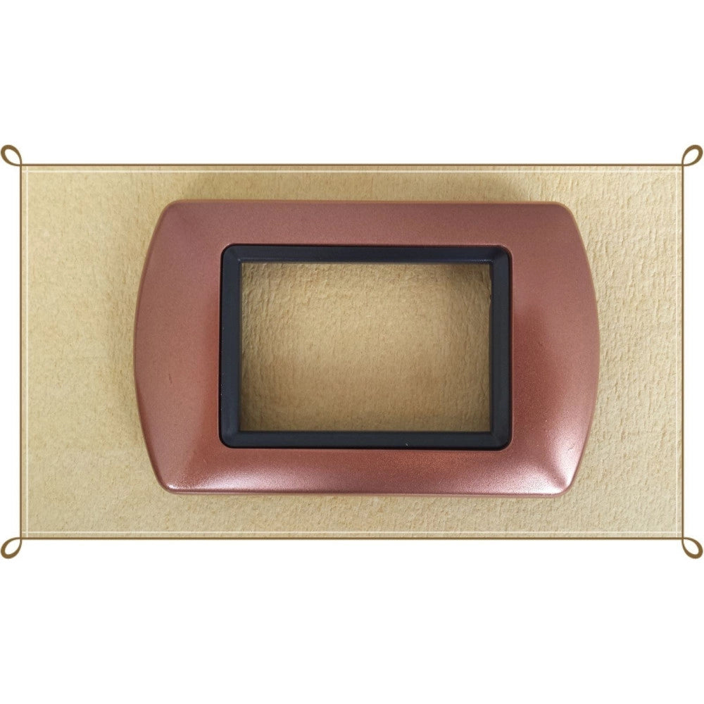 Trade Shop - Placchette Placche In Abs Compatibili Per Master Modo Colorra Placca Copriprese - Rame -4 Fori     -
