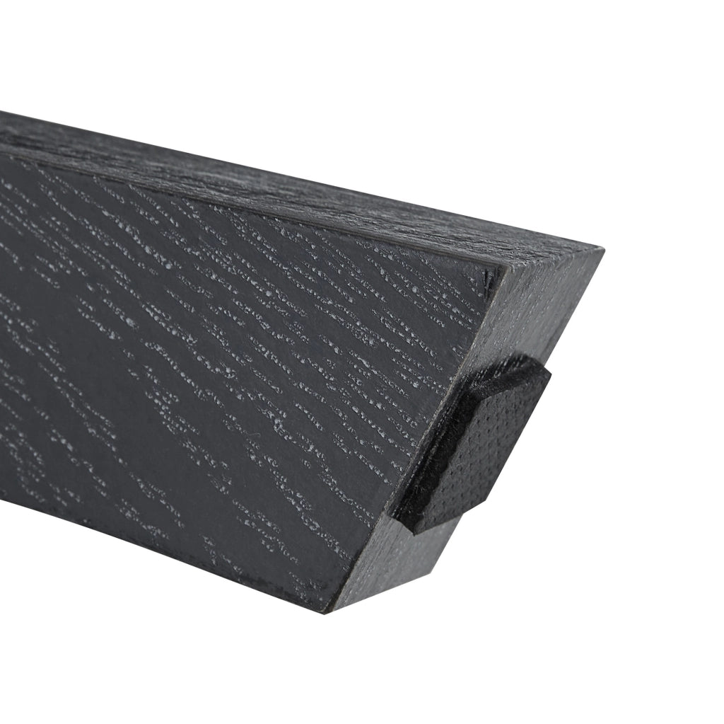 Tavolino da caffè rotondo in vetro e MDF nero; ? 80 cm; altezza 42;2 cm
