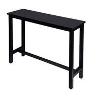 Piedistallo con sostegno per le gambe - robusto e pratico - nero stretto - adatto a diversi ambienti - 140x40x100 cm
