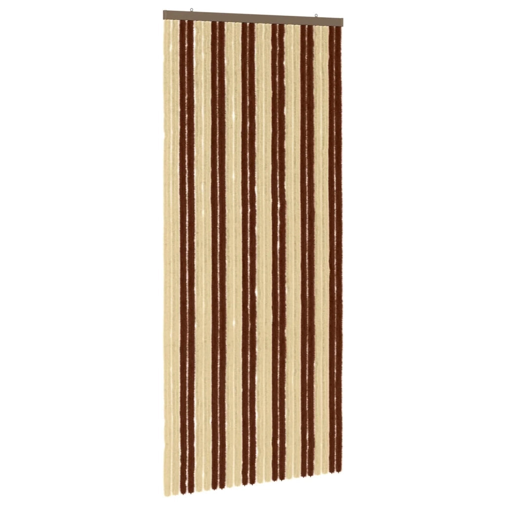 Tenda per insetti in chenille Marrone e Beige 100 x 230 cm 42034451