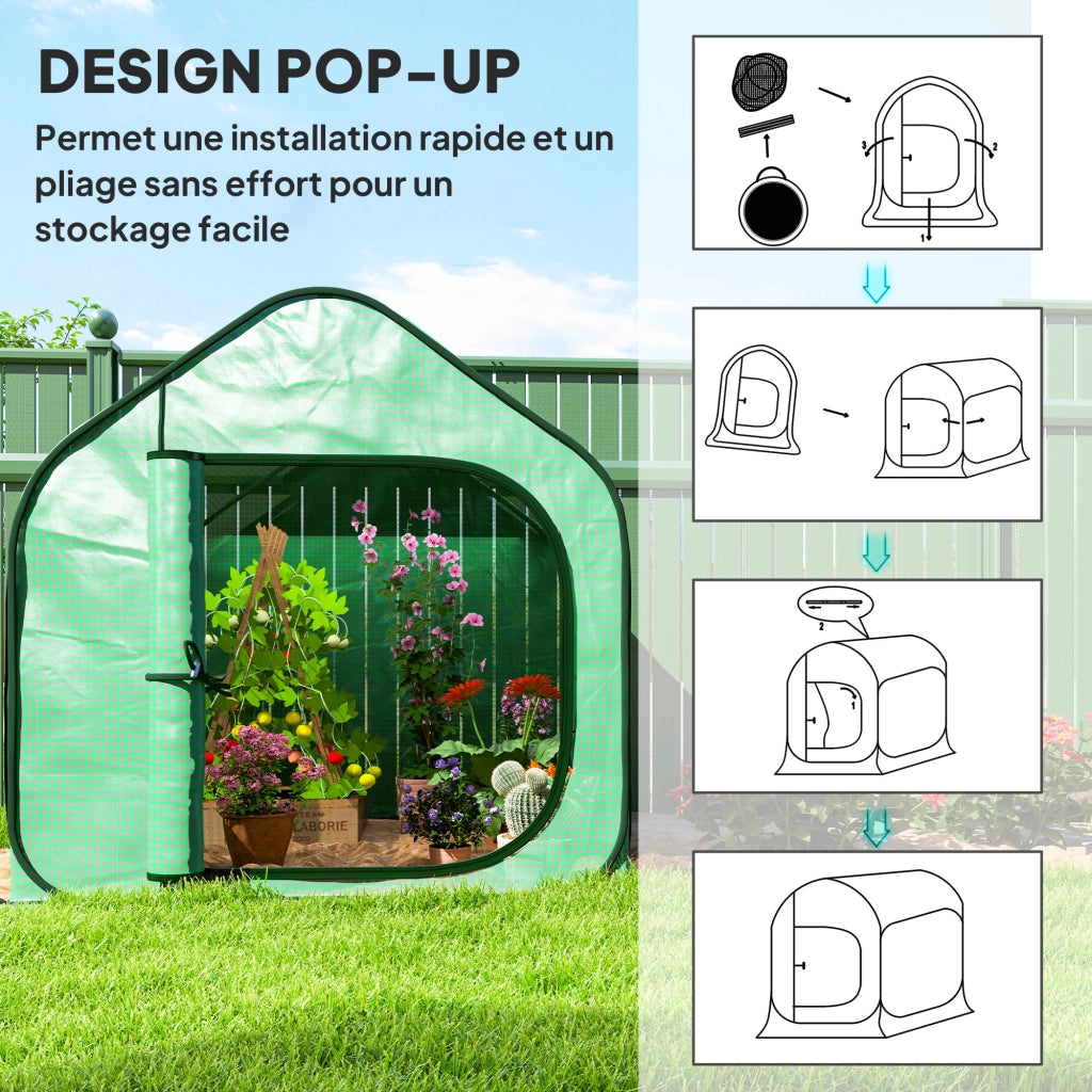 Serra da giardino pop up ¨C zephmum ¨C 150x148x148 cm verde