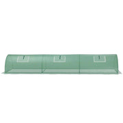 SERRA PICCOLA CON 5 FINESTRELLE E GRIGLIA CENTRALE IN ACCIAIO PE E PP 300X80X45 CM VERDE
