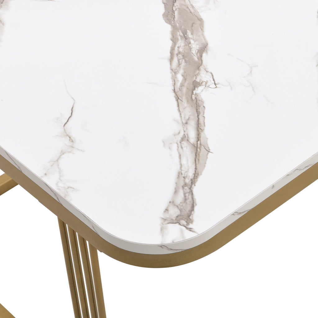TAVOLINO DA SALOTTO Set da 2 pezzi 60x60x45+50x50x34 cm Bianco MDF