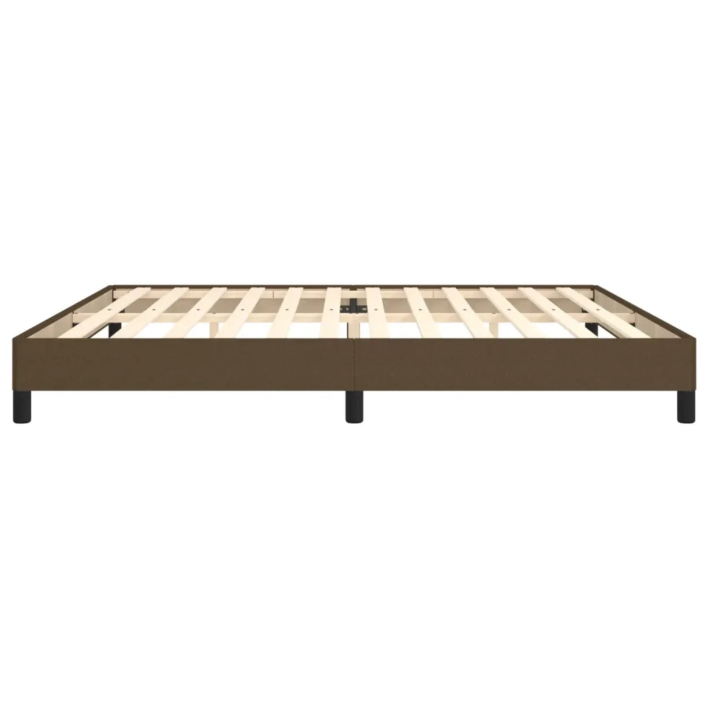 Giroletto senza Materasso Marrone Scuro 200x200 cm in Tessuto