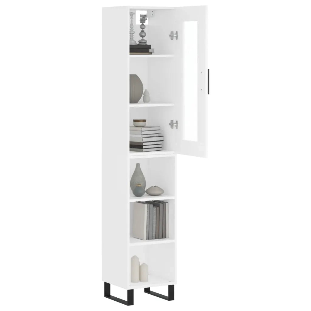 Credenza Bianca 34,5x34x180 cm in Legno Multistrato 3199385