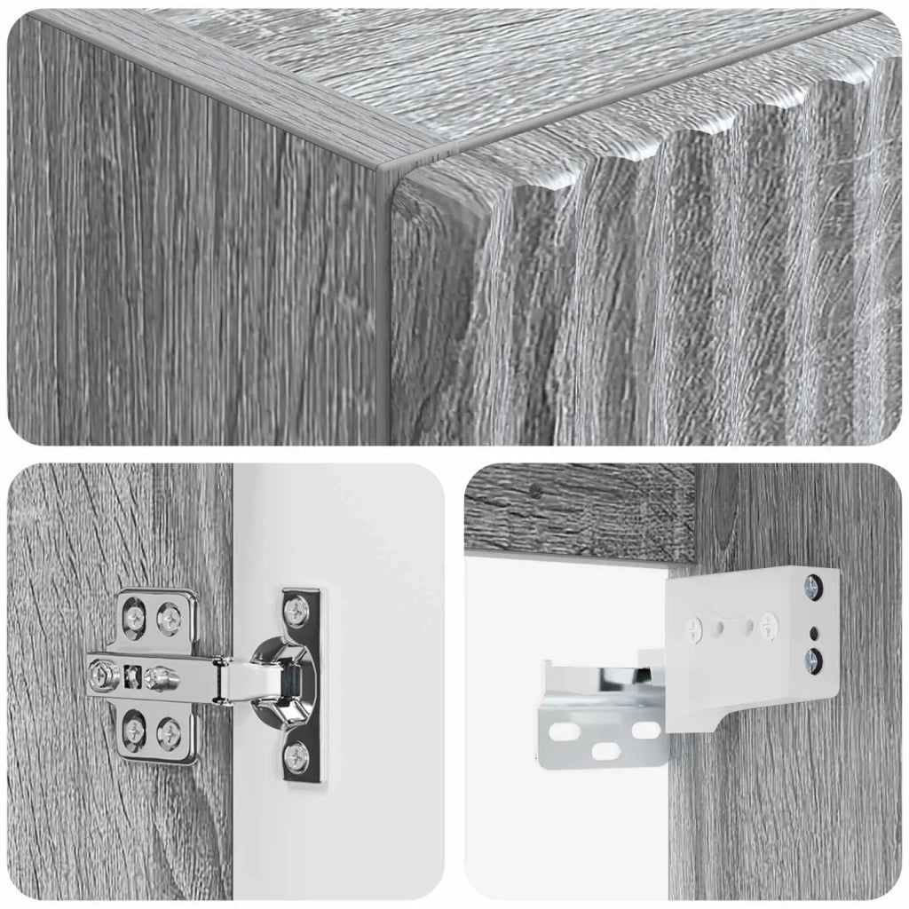 Mobiletto da Bagno a Muro Sonoma grigio 33 x 34,5 x 100 cm 890528