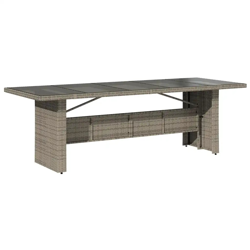 Set Bistrò da Giardino 11 pz con Cuscini in Polyrattan Grigio 3277282