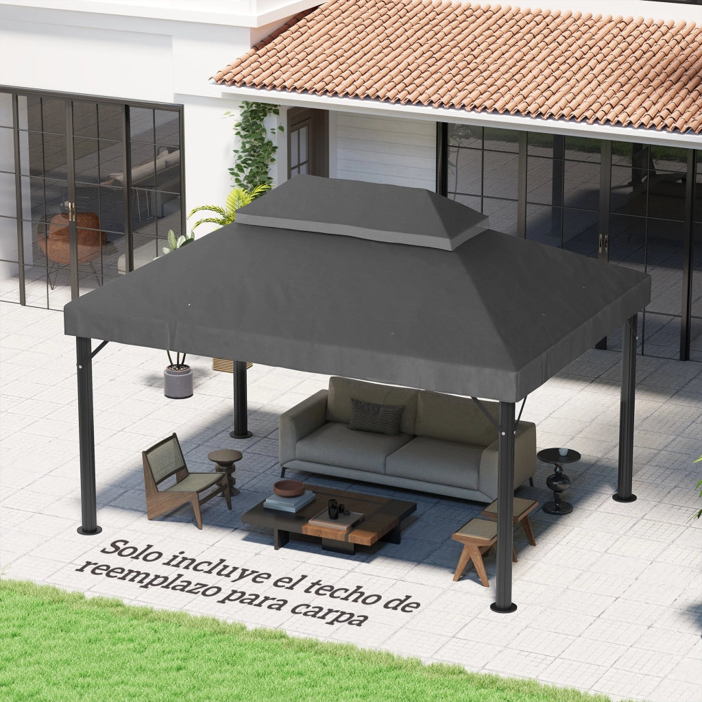 Toldo da Giardino ¨C Zephmum ¨C Grigio 4x3 m con Protezione UV