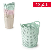 Cestino Organizer Multiuso Effetto Rattan 12,4 Litri 28,5 x 33,5 cm Vari Colori