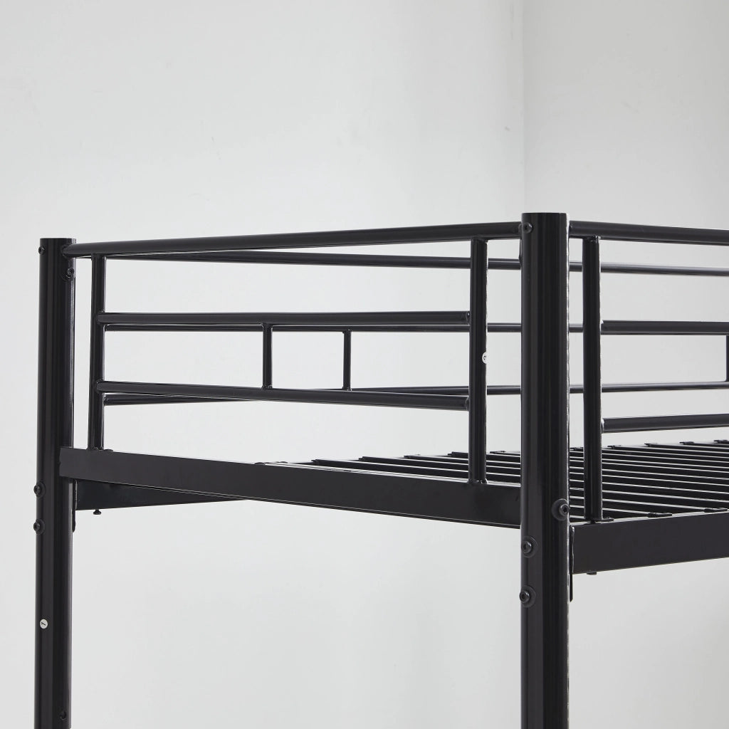 Etagenbett mit Sicherheitsgel?nder metallo nero 90x200 cm