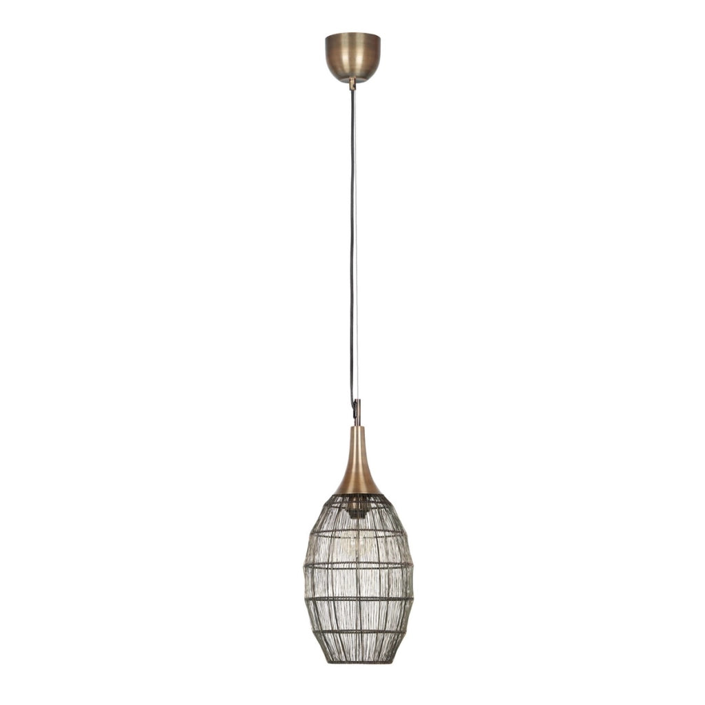 Lampada a sospensione industriale SORAYA patina Ø26 E27 Trio