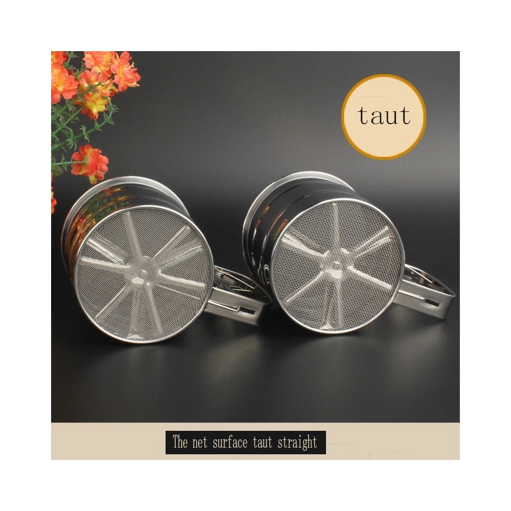 Trade Shop - Setaccio Da Cucina Per Farina E Zucchero A Velo Acciaio Inox Spolverare 250 Gr -