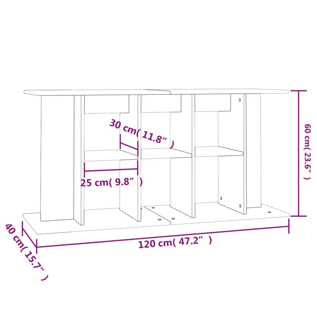 Supporto per Acquario 120x40x60 cm in Legno Multistrato Nero CFW9975351