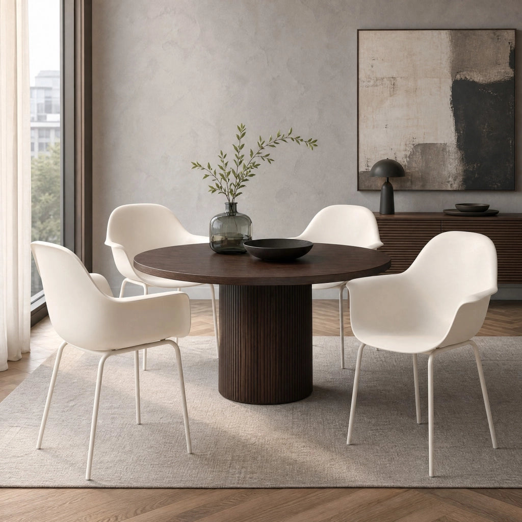 SEDIA da esterno Set da 4 pezzi 59x55x84 cm Acciaio Grigio