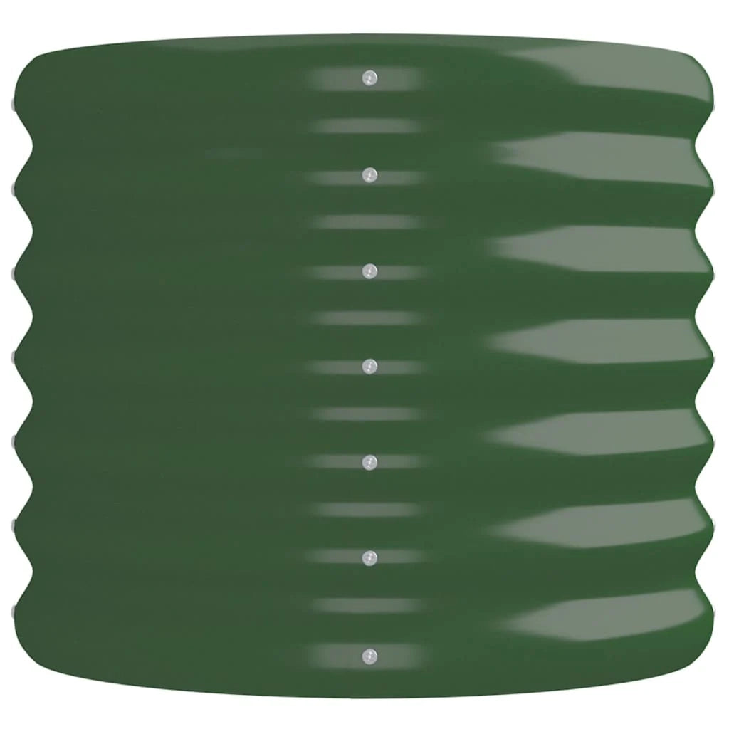 Fioriera rialzata per piante e fiori adatta per terrazze e giardini acciaio verniciato a polvere 224 x 40 x 36 cm verde 02_0039595