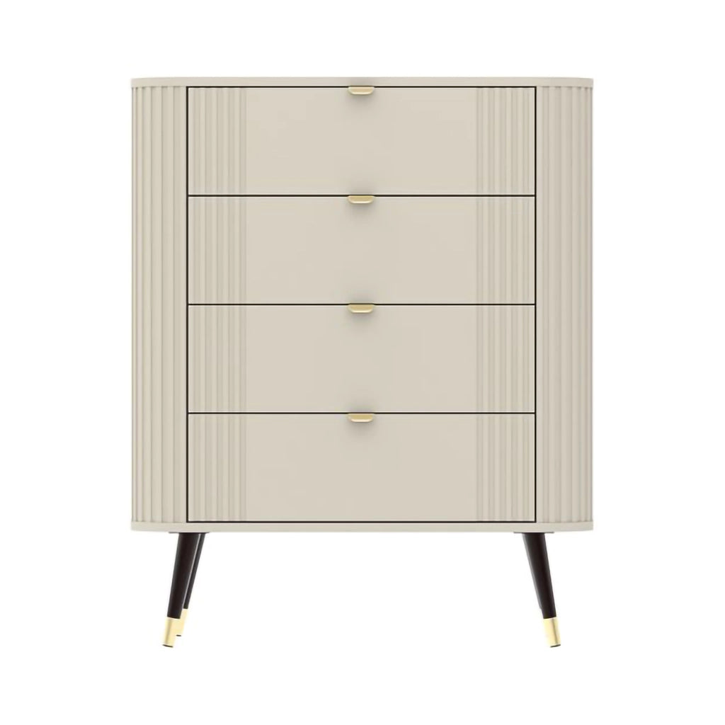 Lanoha, Cassettiera 4 Cassetti, 78x40x98h cm Beige Cashmere