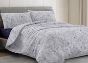 Copripiumino Sacco Piumone 100% Cotone Made In Italy Disegno Mitril - Matrimoniale - Zaffiro