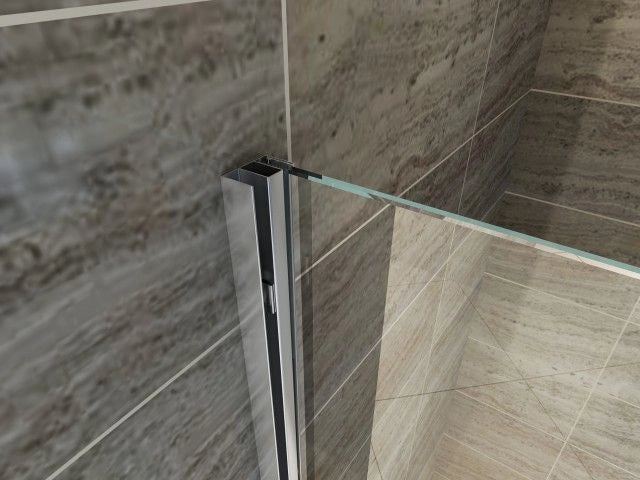 Parete doccia in Cristallo 8 mm Walk-in con Sistema di porte Scorrevoli - Misura: 100 x h195 cm