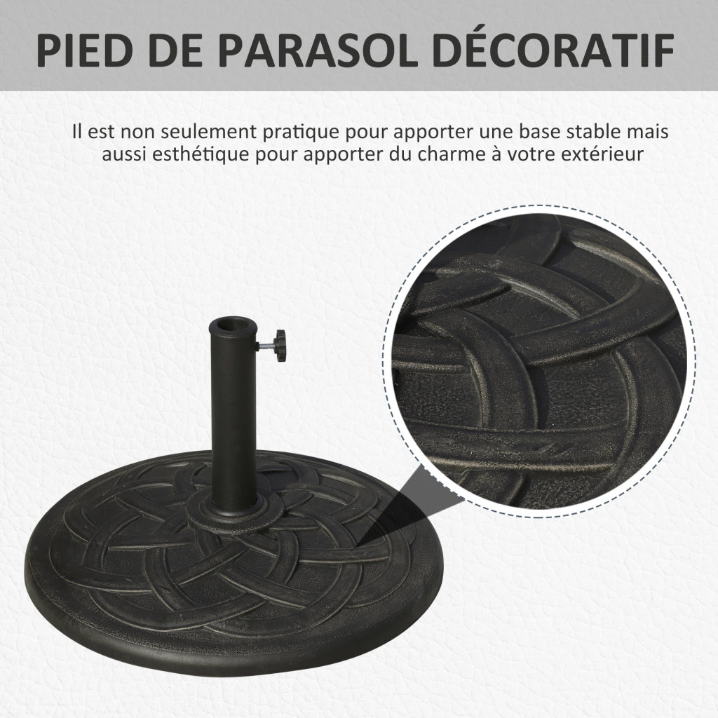 Base per Parasol ¨C Zephmum ¨C Resina Effetto Ghisa Grigio 54.5cm 19kg