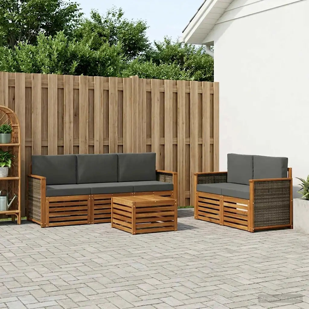 Set divani Legno di Acacia Massello 3384018