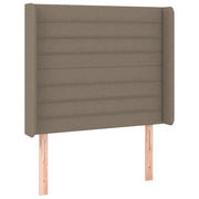 Testiera | Testata ad Orecchio Tortora 83x16x118/128 cm in Tessuto
