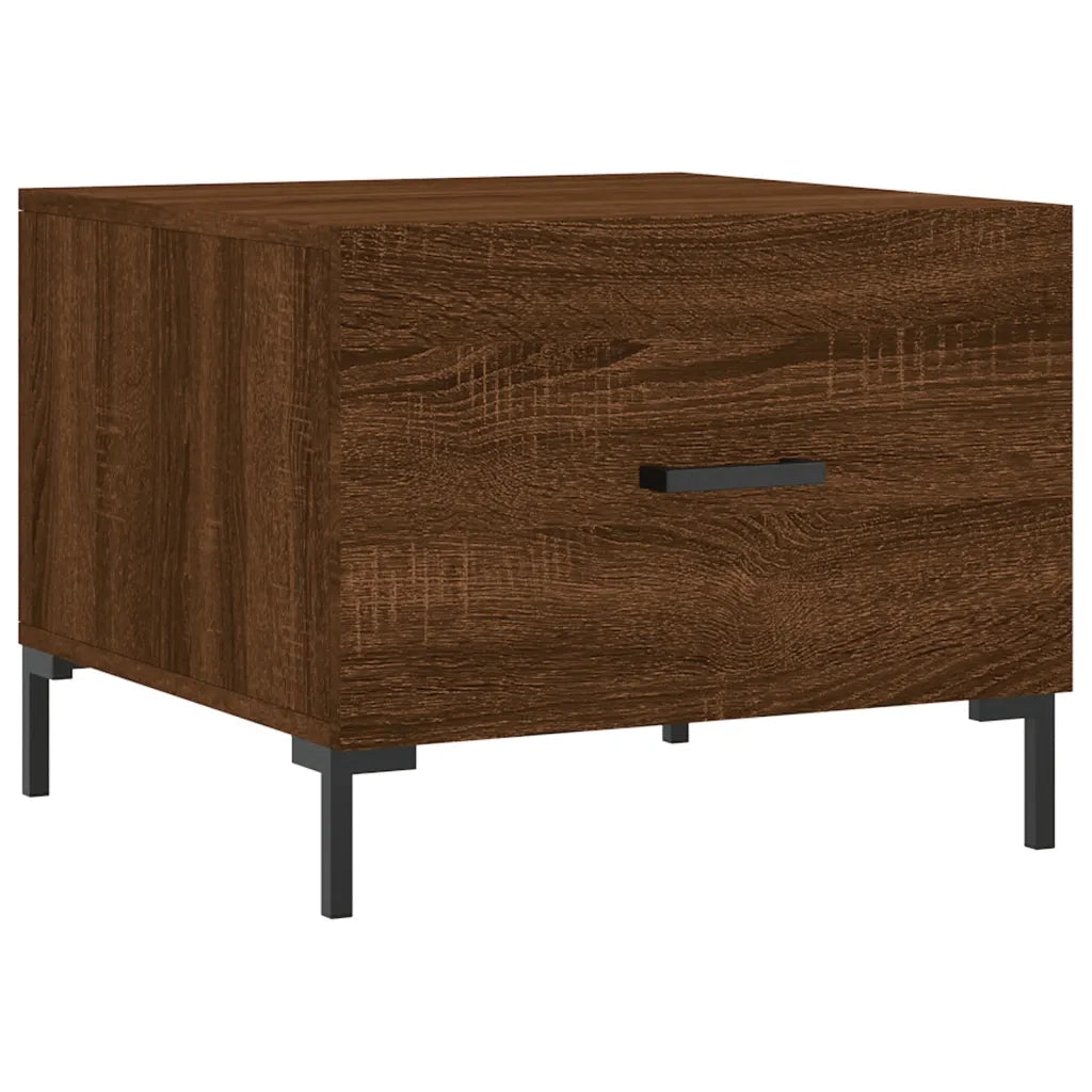 2 pz Tavolini salotto | Tavolino da caff¨¨ | Tavolino da Soggiorno Rovere Marrone 50x50x40 Legno Multistrato