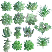 15 pezzi di piante artificiali, verde, non impiantate, piante di fiori artificiali, mini-Echeveria, steli in bulk per decorazioni per interni e giardini interni