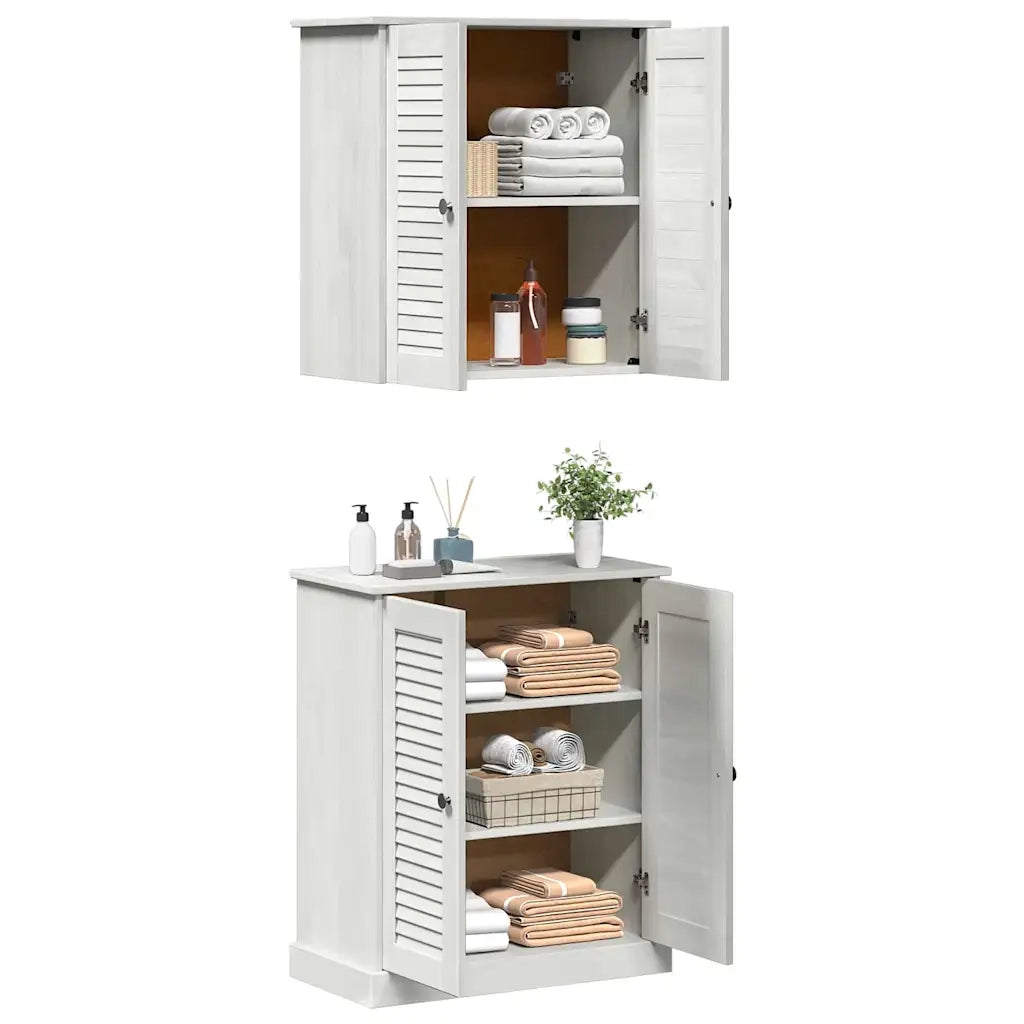 vidaXL Set di mobili per il bagno 2 pcs Marrone 67.5 x 34 x 80 cm