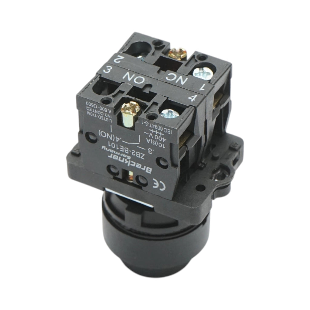 Selettore a 2 posizioni con ritorno e chiave 1NO+1NC, 400V/10A, LAY5-EG65 Breckner Germany