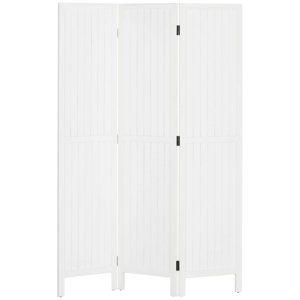 Paravento in legno a 3 ante pieghevole ¨C zephmum ¨C bianco 120x170 cm