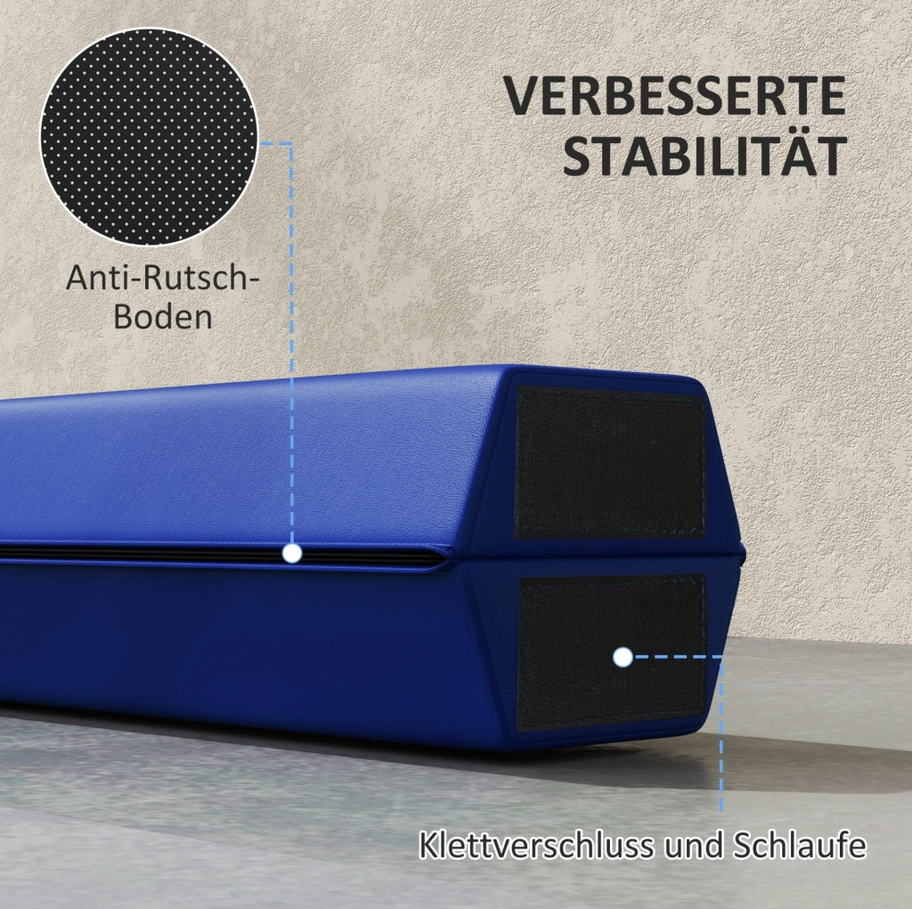 Trave da equilibrio pieghevole blu 236 cm con nucleo in EVA