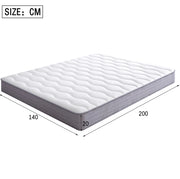 Materasso a molle 140x200 cm H3 spesso 20 cm ergonomico arrotolato bianco