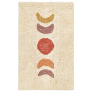 Tappeto da bagno in cotone beige 50 x 80 cm Forma rettangolare Motivo decorativo Tappeto da bagno Accessori da bagno Design moderno