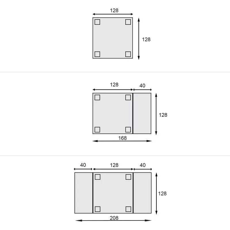 Tavolo quadrato allungabile classico intarsio stella bassano 128x128x80 - Mobili 2G