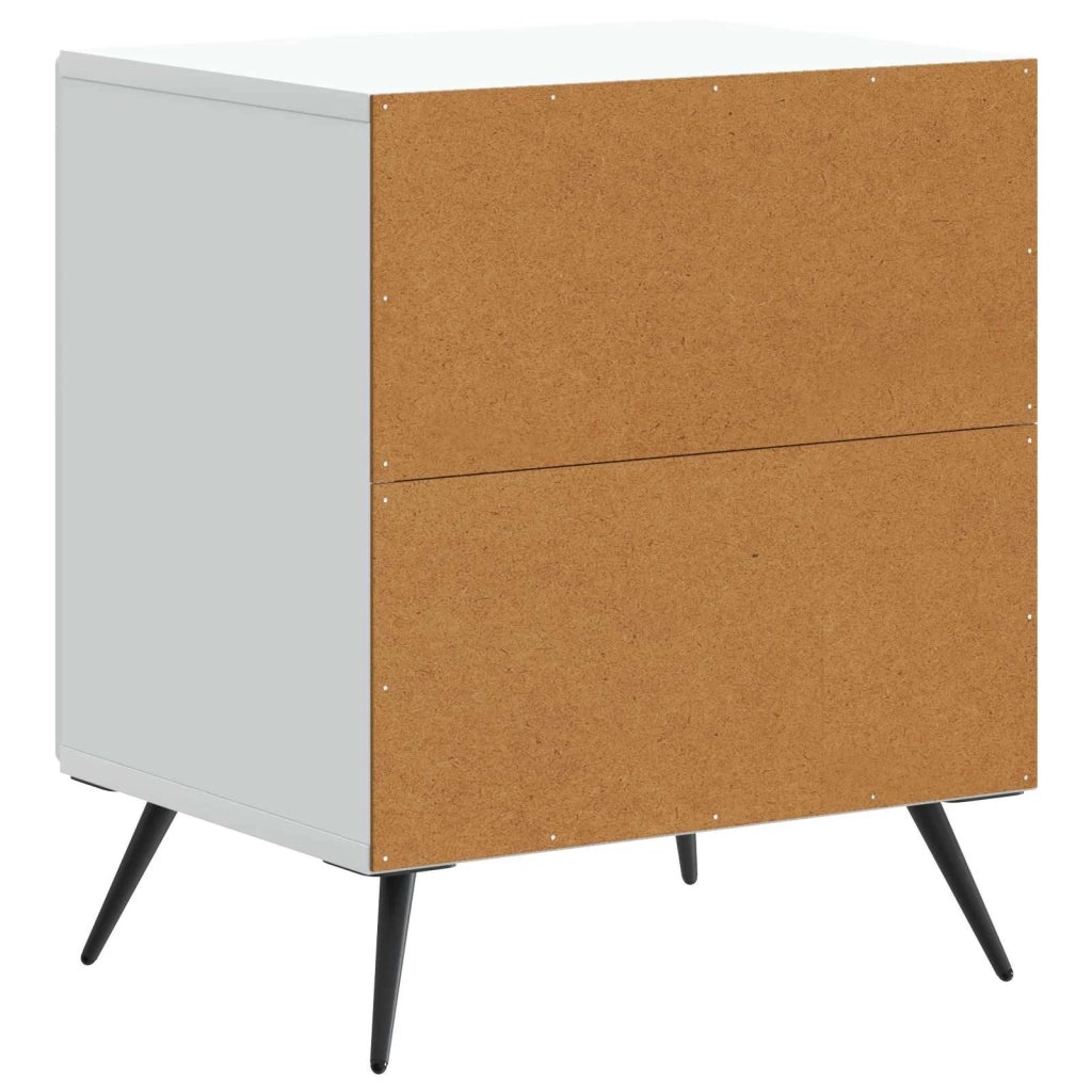 Set di 2 Comodini | Armadio da Notte | Mobiletto da notte Bianco 43 x 34,5 x 50 cm