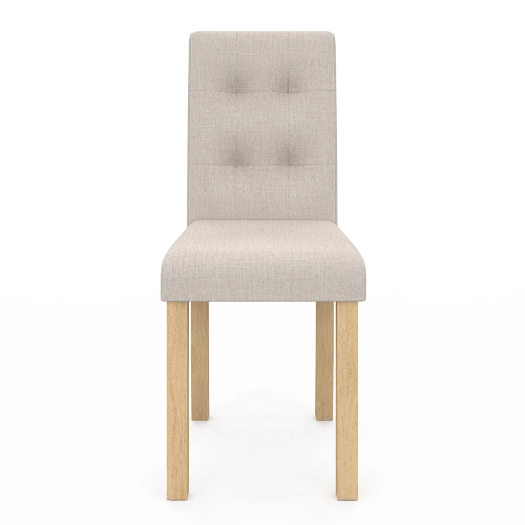 IDMarket - Set di 4 sedie da pranzo imbottite POLGA beige
