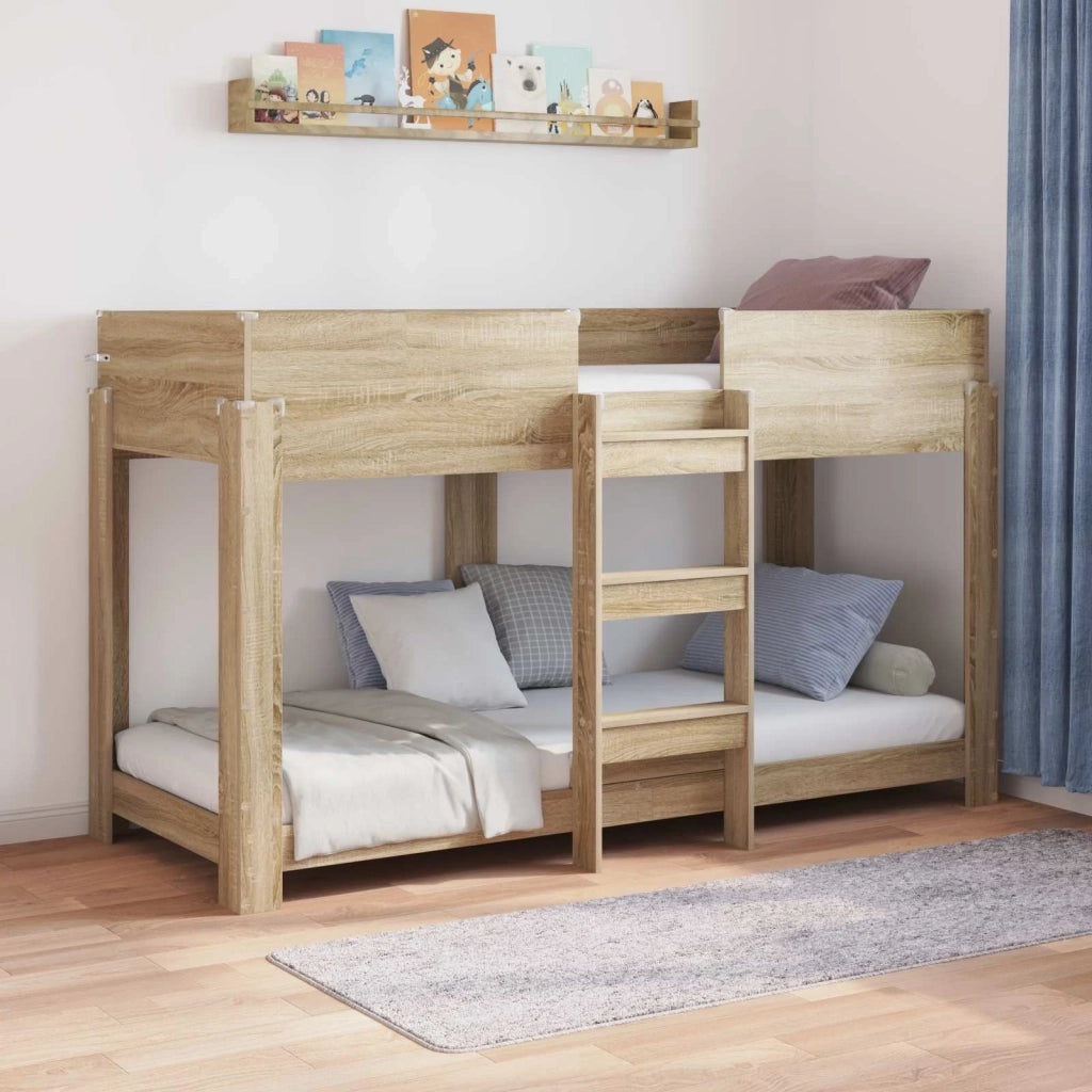Letto a Castello per Bambini Rovere Sonoma 75 x 190 cm
