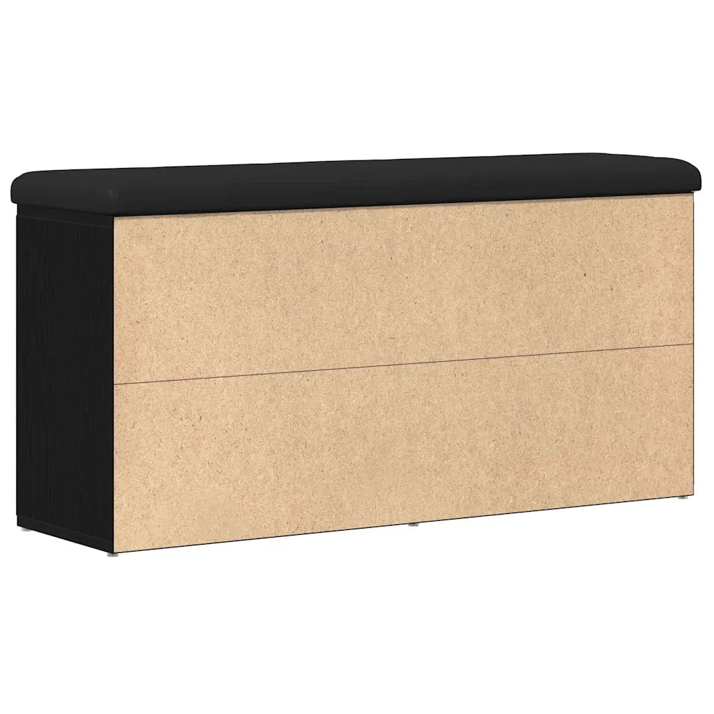 Panchina con contenitore Rovere Nero 102 x 32 x 50 cm 862986