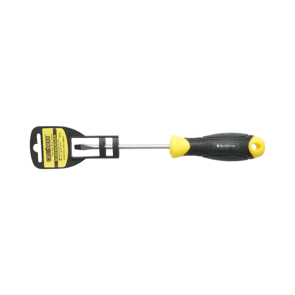 Cacciavite dritto Crownman 5x100mm con punta magnetica professionale Cr-V