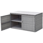 Contenitore di stoccaggio con coperchio 2 ripiani telaio in acciaio-Box per conservazione di oggetti Grigio