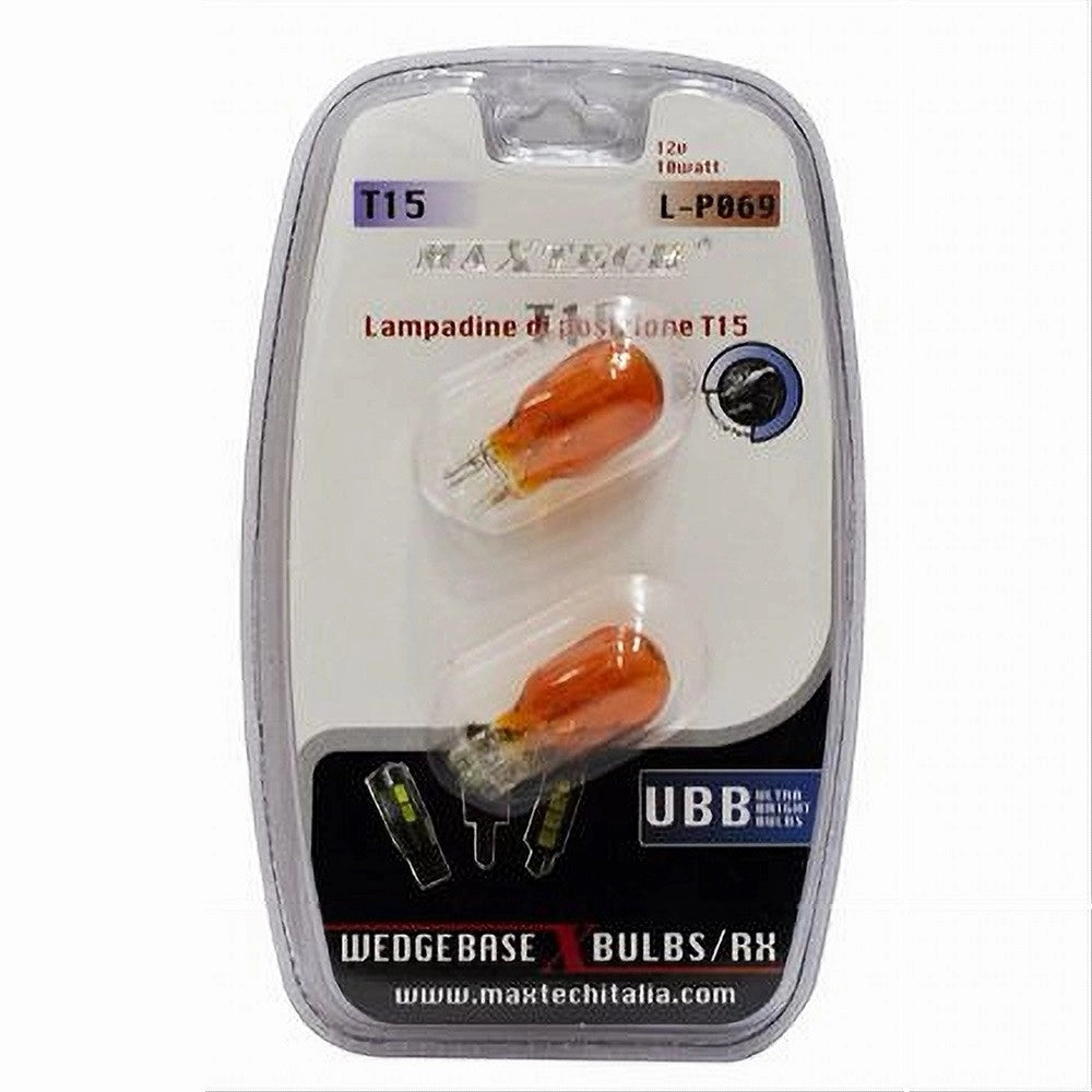 Trade Shop - Lampadine Di Posizione T15 Maxtech L-p069 12volt 10watt Lampadine Ultra Luminose -