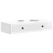 Tavolino da Parete Laterale | Tavolo laterale | Tavolino Bianco Lucido 87,5 x 34,5 x 17 cm