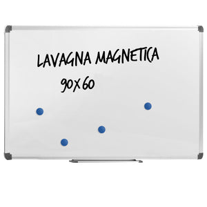 Lavagna per Ufficio Magnetica 90x60 cm in Alluminio Silver
