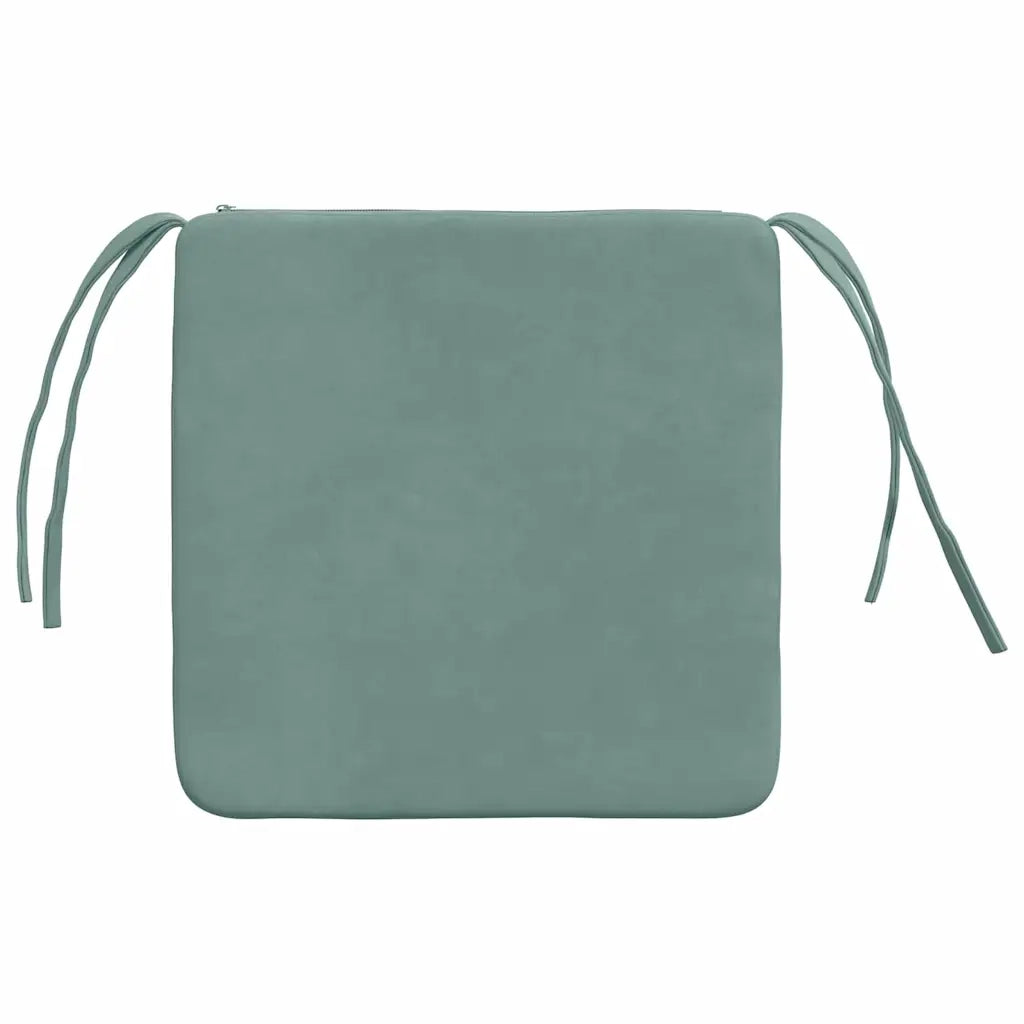 Cuscini per Seduta 4 pcs Verde Mare 40 x 40 x 3 cm Velluto