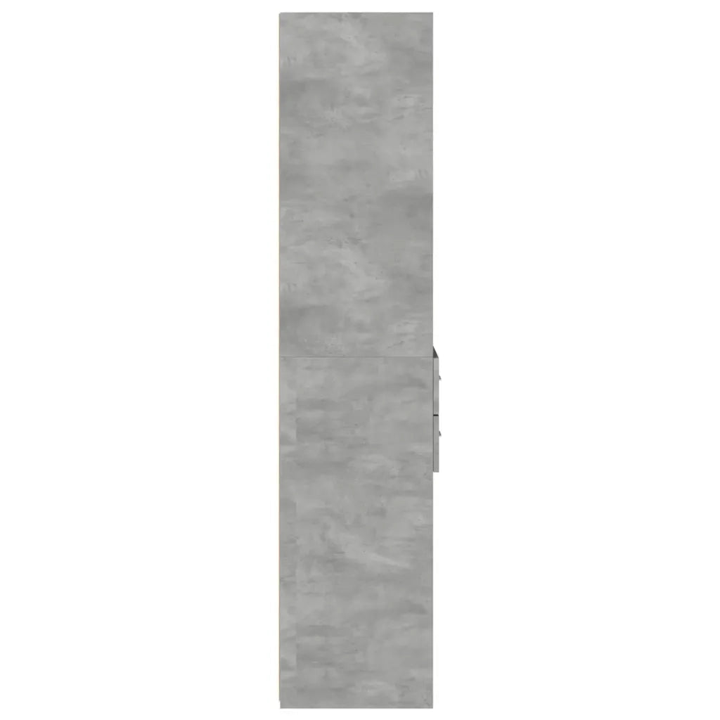 Credenza Grigio Cemento 45x42,5x185 cm in Legno Multistrato