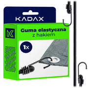 Corda elastica in gomma KADAX con gancio in metallo, 109 cm, per fissare teloni per bagagli.