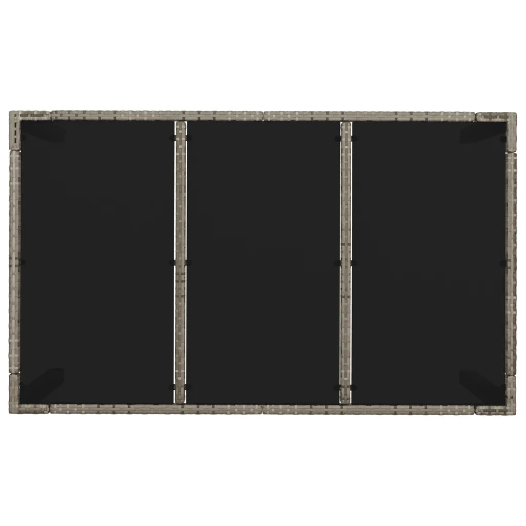 Set da Pranzo da Giardino 5 pz con Cuscini in Polyrattan Grigio 3185007