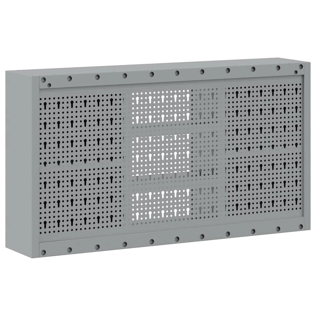 Armadio portautensili industriale con ripiani regolabili 100 x 20 x 55 cm acciaio nero 02_0058030